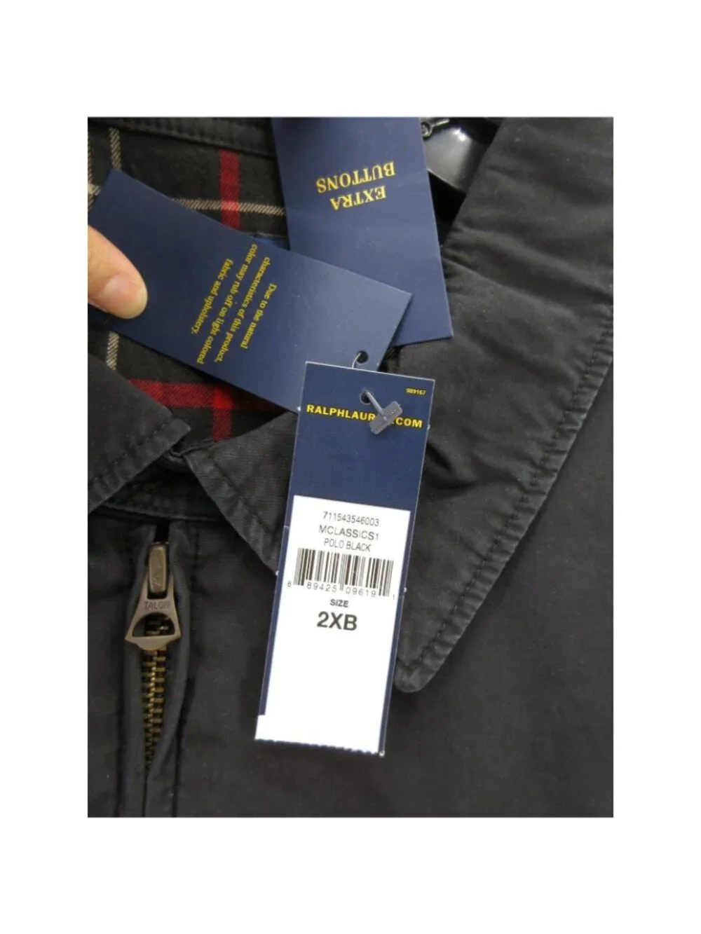 Polo Ralph Lauren Jacket 2XB Big Bi Swing Windbreaker Coat Plaid Lined